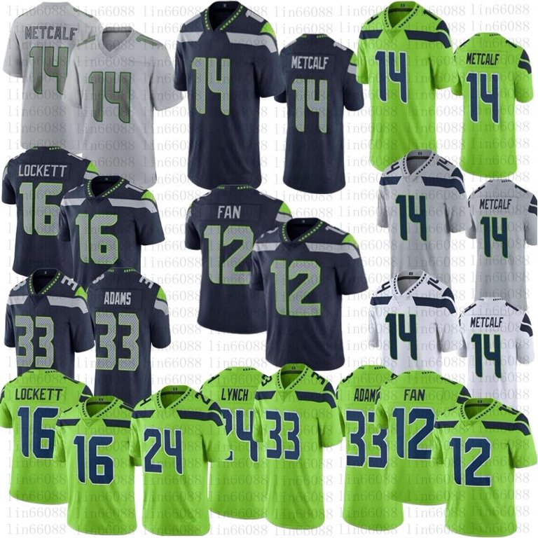 NFL_Men football 14 DK Metcalf 24 Marshawn Lynch 16 Tyler Lockett