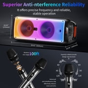 JYX Party Speaker with Wheels for Outdoor, Bluetooth Speaker with 2 Microphones, Dual 8 Subwoofer Deep Bass, Rgb Lights, T38-T