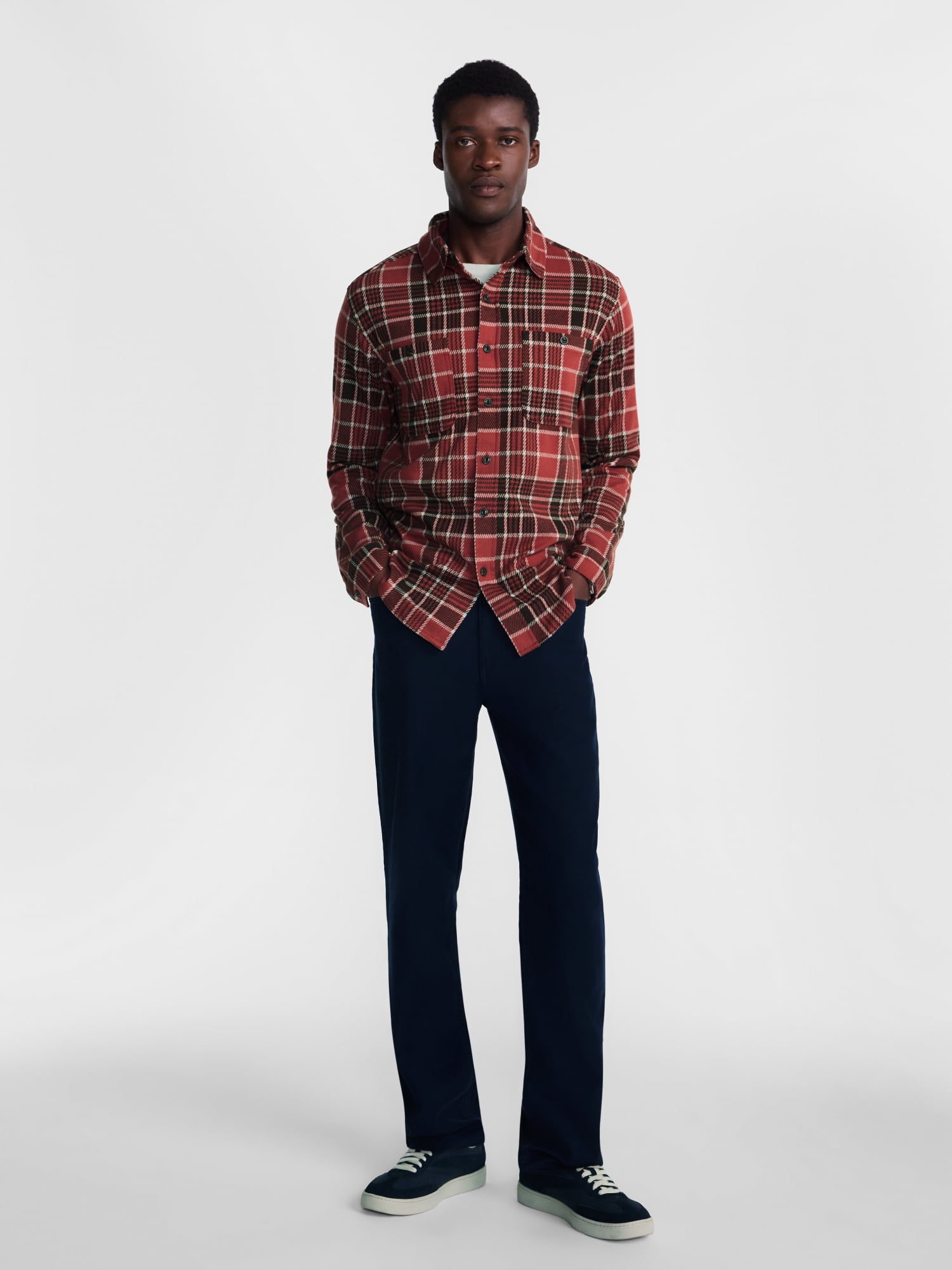 George Men's Knit Overshirt with Long Sleeves, Sizes XS-4XLT