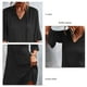 thumbnail image 5 of Vestido de fiesta con escote en V y mangas con volantes, vestido de poliéster con escote en V y mangas con volantes Vestido de fiesta con escote en V y, 5 of 6