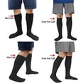 thumbnail image 4 of 6 Pairs Men's Athletic Sport Tube Socks 10-15 Over the Calf - Big & Tall 10-15 Big & Tall Over-the-Calf (31") Black (31"), 4 of 7