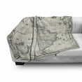 thumbnail image 3 of World Map Soft Flannel Fleece Throw Blanket, Antique Map America in 1600s World in Medieval Time Era in Retro Style, Cozy Plush for Indoor and Outdoor Use, 50" x 60", Multicolor, by Ambesonne, 3 of 6