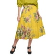 thumbnail image 1 of Moomaya Jupe Imprimée pour Femmes, Jupe Évasée à Taille Élastique à Enfiler pour Dames, 1 of 5