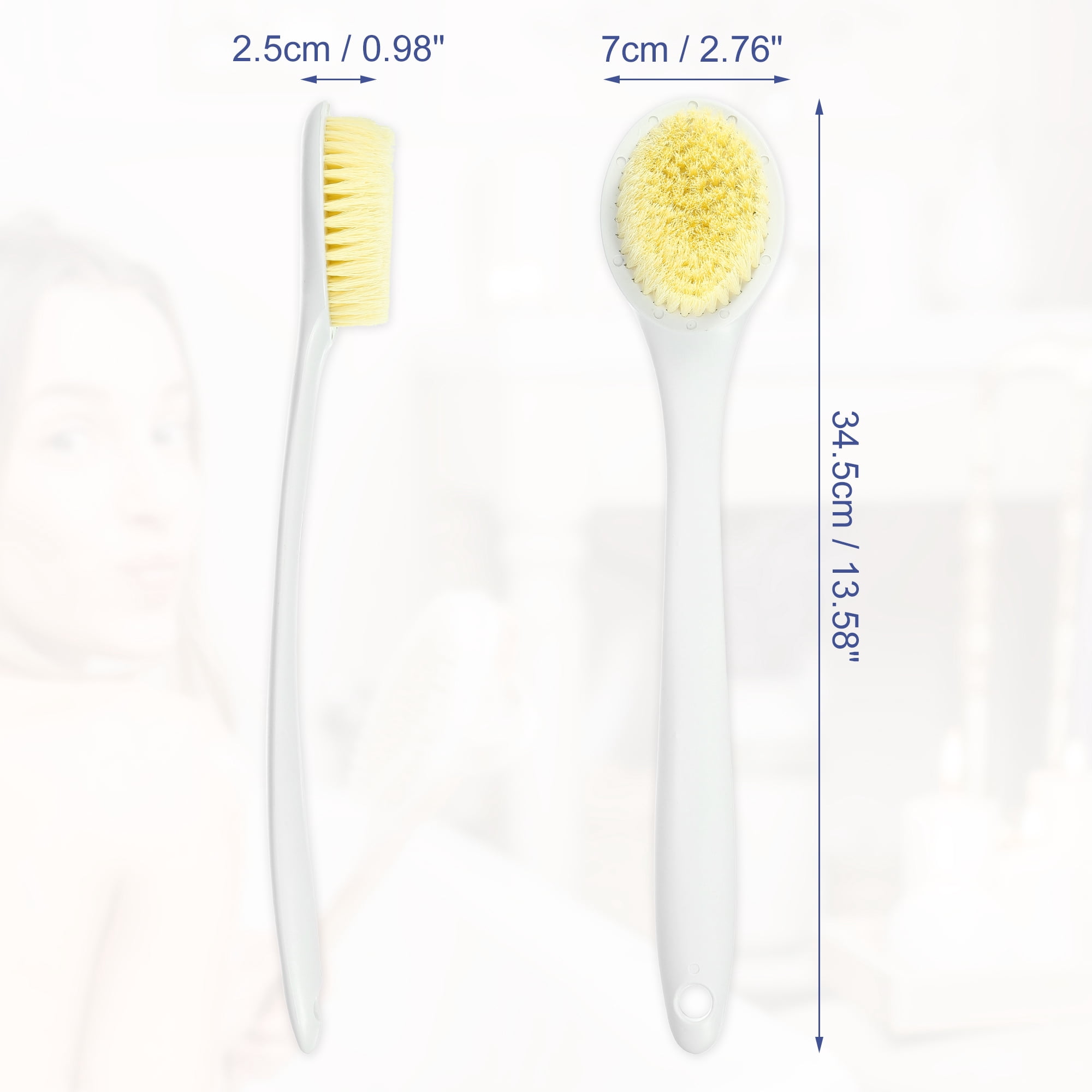Unique Bargains Back Scrubber Long Handle 1Pc White