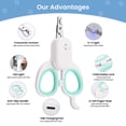 thumbnail image 3 of Cat Nail Clipper with Light, Pet Claw Trimmer for Grooming, Non-Slip Handle for Cats Dogs and Small Pets, 3 of 8