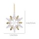 thumbnail image 3 of Adorno navideño Fiudx transparente con borde dorado y copos de nieve, 3 of 6