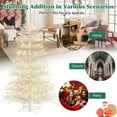 thumbnail image 6 of Christmas Tree 6FT Pre-lit Aspen Fir Artificial Christmas Tree, Hinged Xmas Tree 623 Snow Flocked Branch Tips, 420 Warm White LED Lights, Holiday Coral Christmas Tree for Home Party,Flocked Christm, 6 of 17