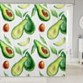 thumbnail image 5 of Avocado Shower Curtain Avocado Fabric Bathroom Shower Curtains Cute Avocado Bathroom Curtains Fruit Curtains Green Waterproof, 5 of 7