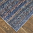 thumbnail image 4 of 9' X 12' Blue Purple And Brown Floral Power Loom Area Rug, 4 of 5