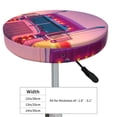 thumbnail image 4 of Balery Sunset Truck Highway Fundas de asiento para taburete de bar redondo de tela de terciopelo ajustables que protegen de arañazos y manchas para sillas de 14 a 17 pulgadas.-13 inch, 4 of 7