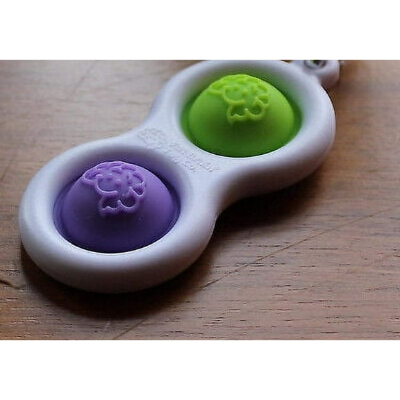 Fat Brain 1 Simple Dimpl Keychain in Purple Green 24640