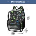 thumbnail image 4 of Iauyy Clear Backpack Heavy Duty PVC Transparent Backpack for College Workplace, Cute Dinosaur, 4 of 8