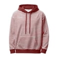 thumbnail image 4 of oqasdz Sweatshirts for Men Festival Striped Long Sleeve Hooded Pullover with Front Pocket Holiday Streetwear Comfort Cozy Casual Outdoor, 4 of 5
