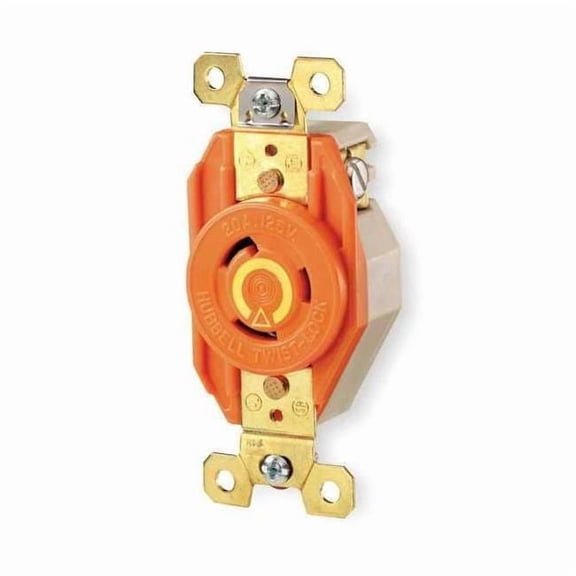 Hubbell IG2310 Twist-Lock Receptacle, Isolated Ground, L5-20R, 2P, 3W, 20A, 125V