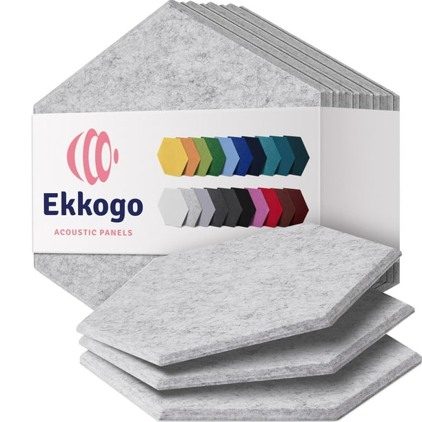 Paneles de pared insonorizados, paneles acústicos Ekkogo, paquete de 12