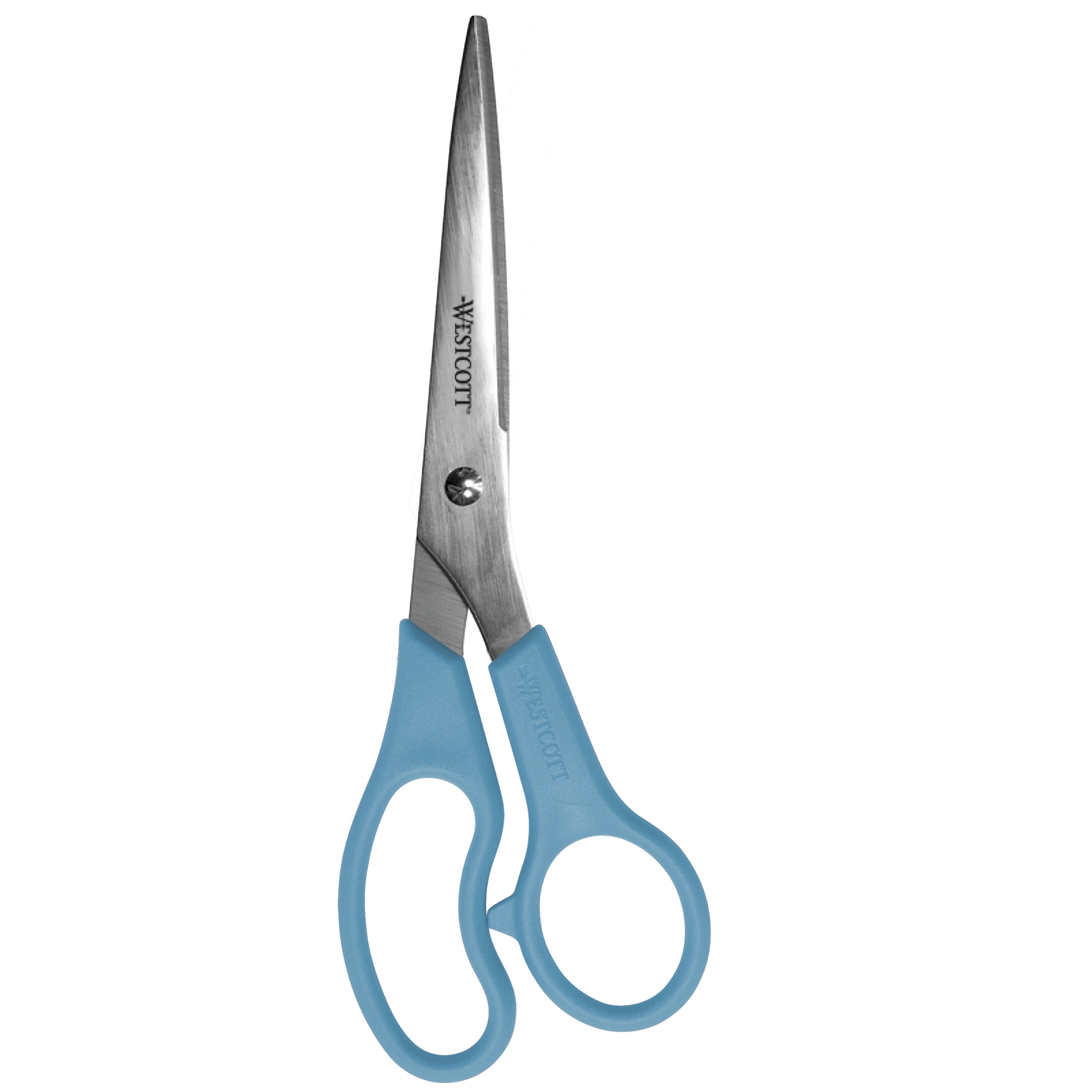 Westcott All Purpose Straight Scissors, 8", High School, Assorted Colors, for Office, 3-Pack