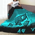 thumbnail image 3 of Lsque Geometry Dash Pattern Fuzzy Fleece Throw Blanket Extra Large,Super Soft,Fluffy and Warm Blankets for Couch,Bed,All Season Use (40"x30"), 3 of 7