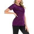 thumbnail image 3 of MAWCLOS Womens Athletic Shirts Crewneck Short Sleeve Moisture Wicking Pullover T-Shirts Breathable Workout Yoga Tops, 3 of 10