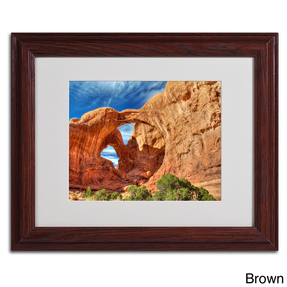 Trademark Fine Art "Double Arch" Matted Framed Art by Pierre Leclerc