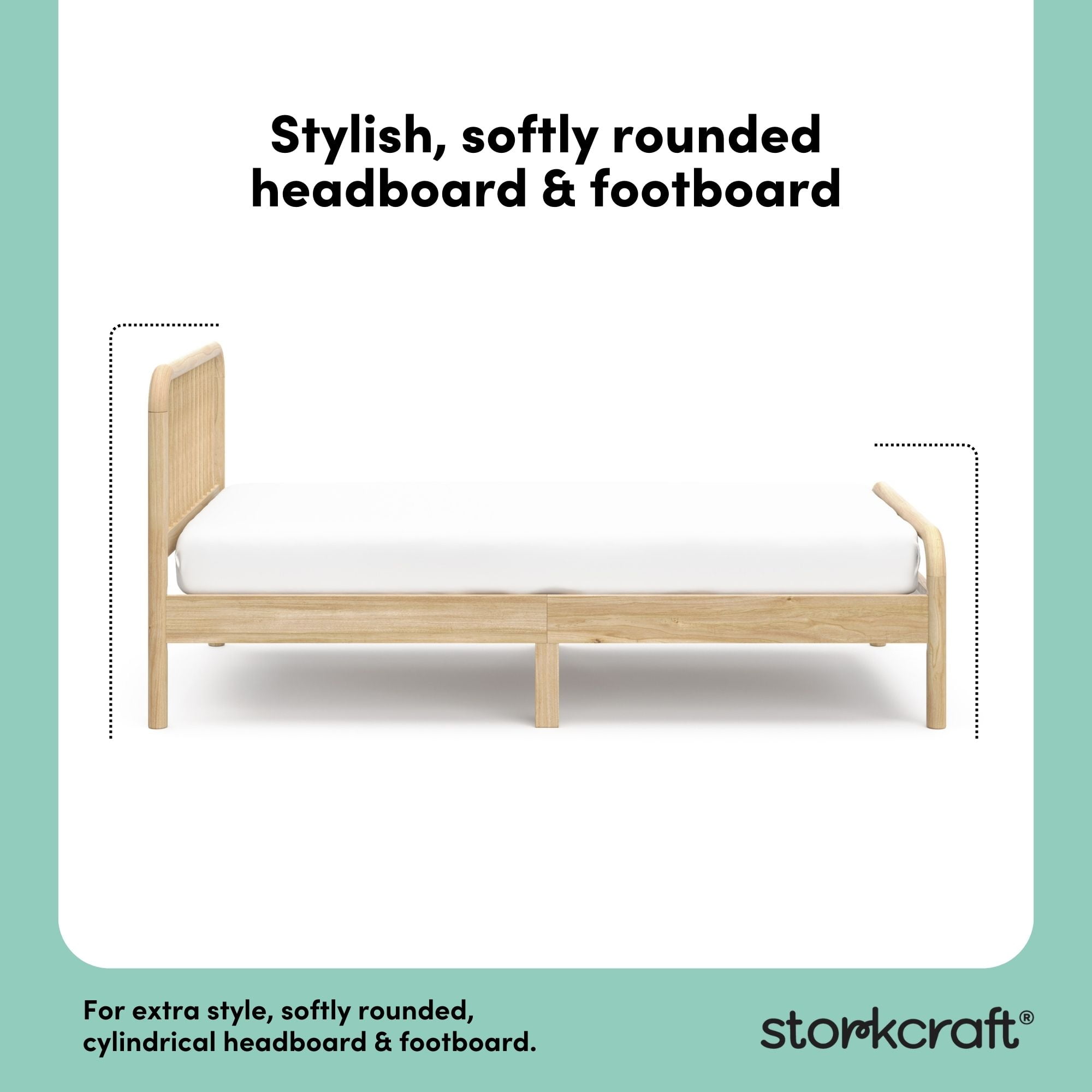Storkcraft Porto Twin Bed, Natural