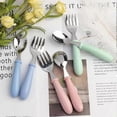 thumbnail image 5 of 6-Piece Set of Toddler Forks - Stainless Steel Utensils with Round Handles for Kids Self-Feeding, BPA-Free, 5 of 5