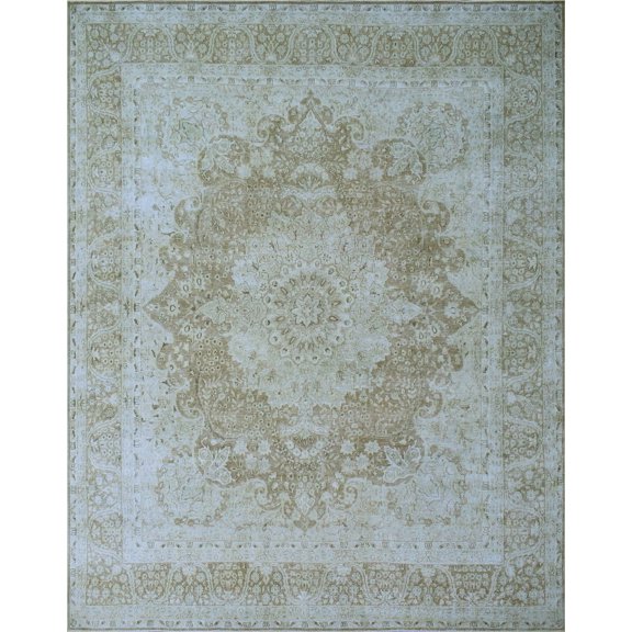 Fine VTG Kallie Brown/Beige Rug, 9'6" x 12'6"