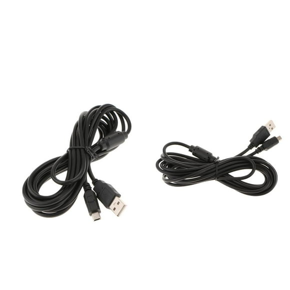 2 Unidades / Paquete de 3 Metros Cable de Carga 10 Pies USB 2.0 Línea de Transferencia de Datos para Ps3