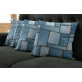 thumbnail image 5 of Ambesonne Blue Throw Pillow Cover 4 Pack, Denim Patchwork Pattern, 24", Blue, 5 of 5