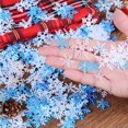thumbnail image 5 of 600 piezas de confeti de copos de nieve, papel de copo de nieve artificial blanco y azul para Navidad, invierno, fiesta congelada, boda, cumpleaños, fiestas, suministros de decoración esquí esquí Gafas de esquí, 5 of 5