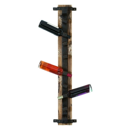 Woodland Imports Straight 8 Bottle Wall Wine Rack