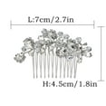 thumbnail image 4 of Crystal Bride Wedding Hair Comb Silver Bridal Headpieces Rhinestone Pearl Hair Pieces Bridesmaid Side Combs Hair Accessories for Women, 4 of 4