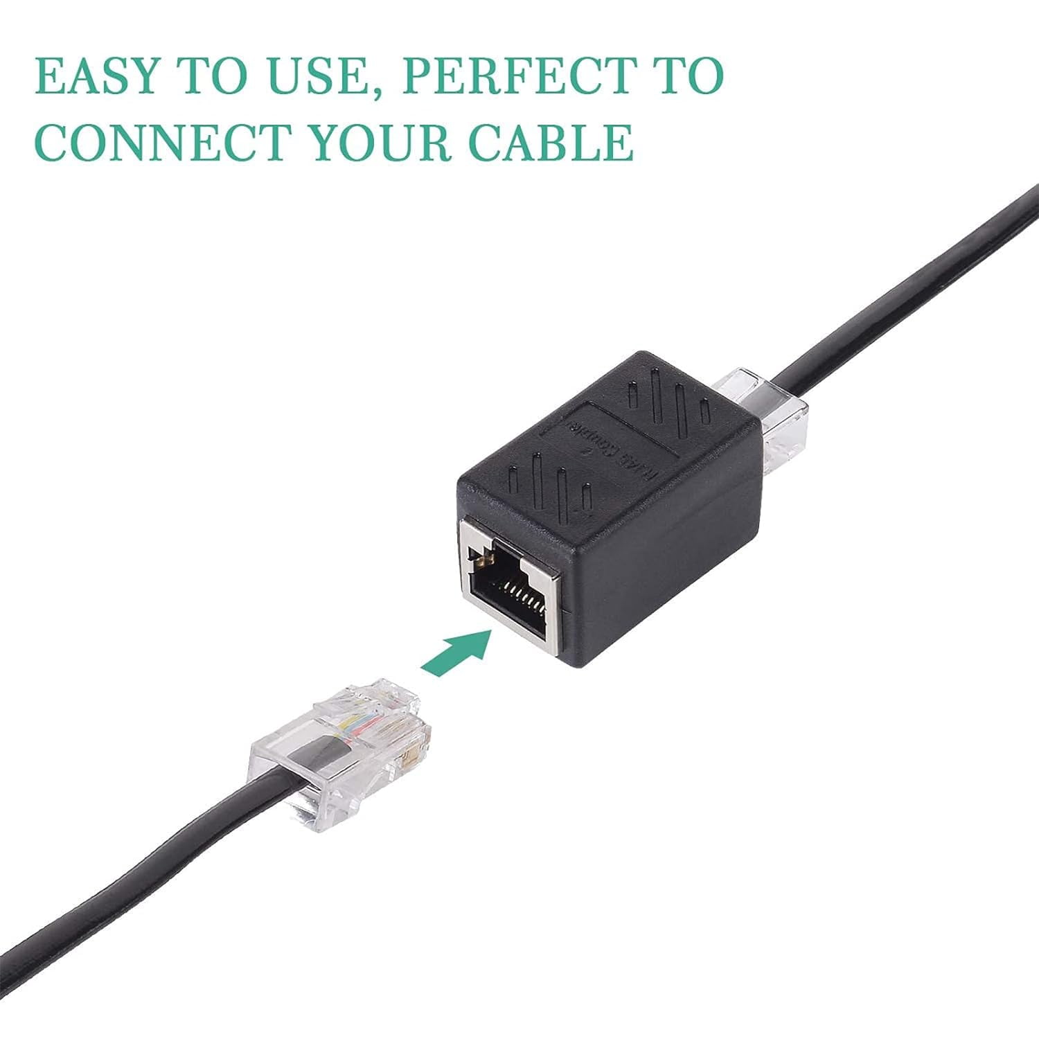 GHSDFBB Pcs Phone Jack to Ethernet Adapter, Ethernet to Phone