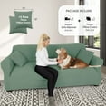 thumbnail image 2 of Jinamart Housse Extensible Élastique pour Canapé 4 Places, 1 Pce (Sauge, TG), 2 of 7