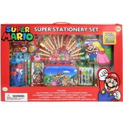 Super Mario Super Size Stationery Set- STICKERS, MARKERS, ERASERS, STAMPERS, PEN & MORE !!