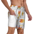 thumbnail image 2 of Kdxio Construction Signs Print Men'S Swim Trunks With Compression Liner 7 Inch Inseam Quick Dry Swim Shorts, 2 of 7