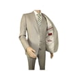 thumbnail image 6 of Men Suit BERLUSCONI Turkey 100% Italian Wool Super 180's 3pc Vested #Ber13 Beige, 6 of 10