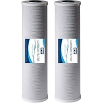 High Capacity 20” x 4.5” Full Flow Water Filter Replacement Cartridges - CTO Carbon Block - Fits Standard 20" x 4.5" Whole House Water Filtration Systems - 2 PACK