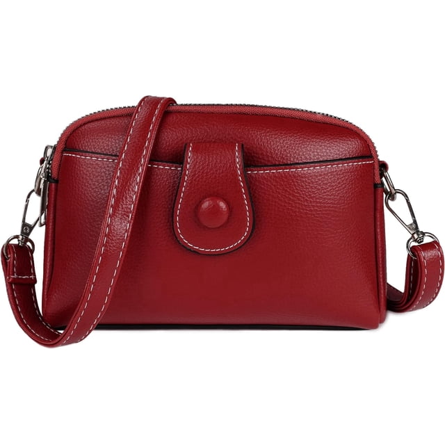 LHSHID Small Crossbody Bag for Women Trendy Faux Leather Shoulder Purse Handbag with Adjustable Strap