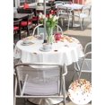 thumbnail image 5 of Outdoor Tablecloths with Umbrella Hole & Zipper, Brown Eucalyptus Leaves Round Tablecloth 54 Inch, Summer Botanical Weeping Watercolor Waterproof Table Cloth, Patio/Pool/Picnic Table Covers, 5 of 8
