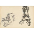 thumbnail image 2 of Paul Cézanne 14x11 Gold Ornate Wood Frame and Double Matted Museum Art Print Titled - Victor Chocquet and an Angel for ‘The Apotheosis of Delacroix’ (1878-1880), 2 of 4