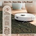 thumbnail image 6 of Design&I 8'x10' Washable Area Rug Sleek Flatweave Pet Friendly Bird Botanical Vintage Scroll Foliage Border Moody Whimsical Refined Structured for King Size Bedroom, Under Bed, 6 of 7