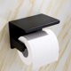 thumbnail image 4 of Inicio Baño Montaje en pared Soporte para papel higiénico Toalla de papel Soporte de acero inoxidable con soporte para teléfono, Negro Kearding HA4512-02B, 4 of 6