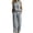 Gray, variant on Two Piece Linen Sets for Womens Lightweight Sleeveless Tank Tops & Bottom Button Wide Leg Pants Outfit White S Fashion