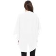 thumbnail image 3 of Women's Loose Fit 3/4 Sleeves Kimono Style Cover Up Solid Cardigan S-3XL Made in USA, 3 of 4
