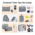 thumbnail image 4 of Set 9 Bolsas Organizadoras De Maletas Para Viaje Impermeable Xtellar gris, 4 of 4