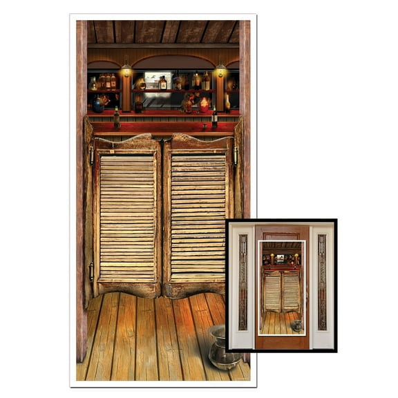 Party Central Club Pack of 12 Brown Western Saloon Door Cover Party Decorations 5'