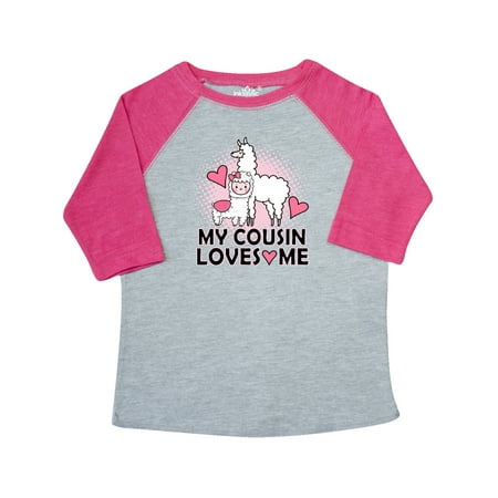 

Inktastic My Cousin Loves Me Llama Gift Toddler Toddler Girl T-Shirt