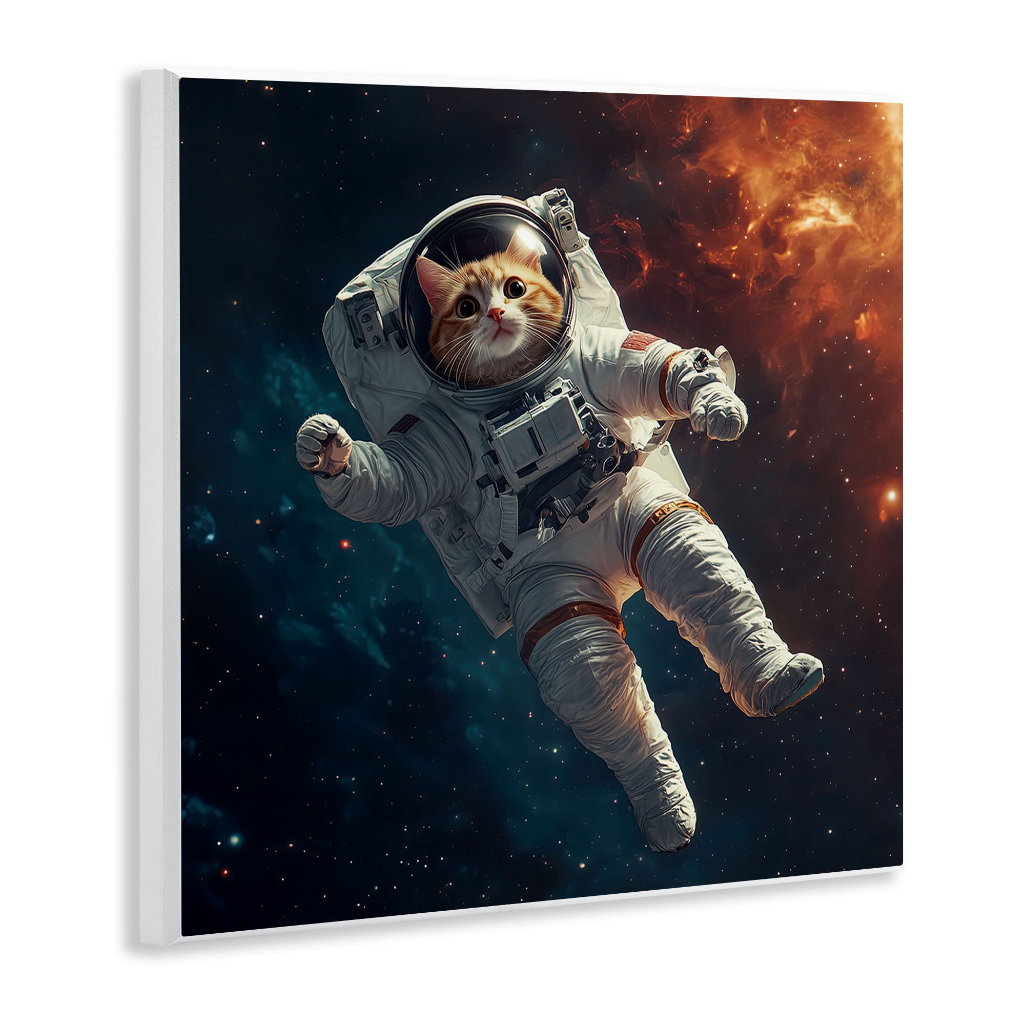 Interstellar Cat Astronaut Wall Plaque Art, design by Jim Baldwin