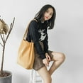 thumbnail image 3 of Women Corduroy Shoulder Bags Casual Canvas Handbags Top Handle Tote Crossbody Shopping Bags, 3 of 4