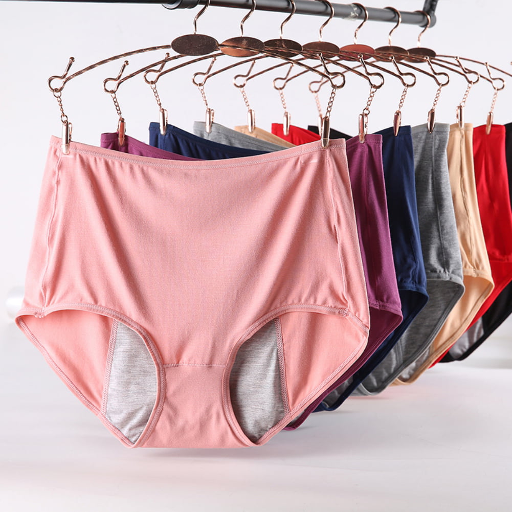 Large Size Mid Waist Period Panties for 110kg Women Briefs Cotton